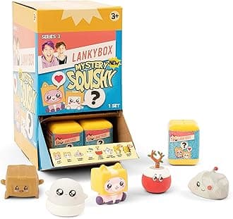 LankyBox Mini Mystery Figures – Party Pack 24-Pack - Series 3, Collectible Mini Figures, Squishy Figures, Officially Licensed LankyBox Merch