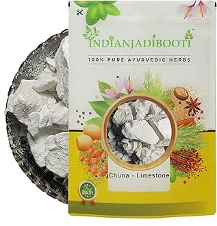 IndianJadiBooti Edible Limestone Chuna (900g) | Stone Format | Pure Calcium Hydroxide for Paan, Pickles & Health | Bujha Hua Choona (Slaked Lime) | Natural & Food Grade