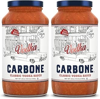- Carbone Classic Vodka Pasta Sauce | World Famous Signature Recipe | Slow-Cooked with 100% Italian Tomatoes | Vegetarian, Gluten Free, Low Carb, Keto Pasta Sauce, 24 Fl Oz (Pack of 2)
