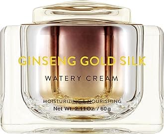 Nature Republic Ginseng Gold Silk Watery Cream 2.11 Oz(60g)-6 Years Korean Ginseng, 99.9% Pure Gold Premium Skin Care, Anti-Aging Moisturizer for Skin, Wrinkle Care with Ginseng Saponins