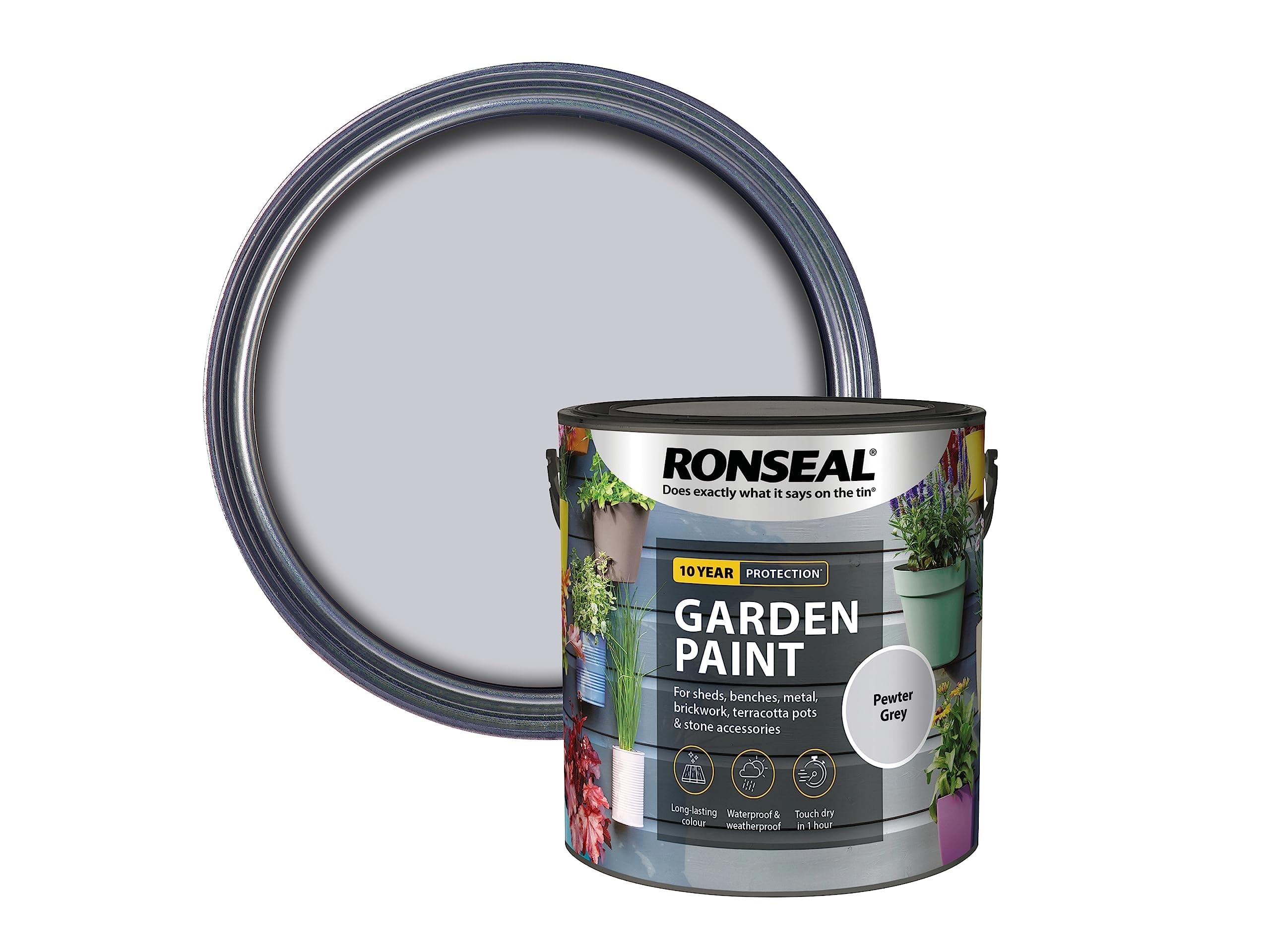 Ronseal Garden Paint Pewter Grey 2.5L