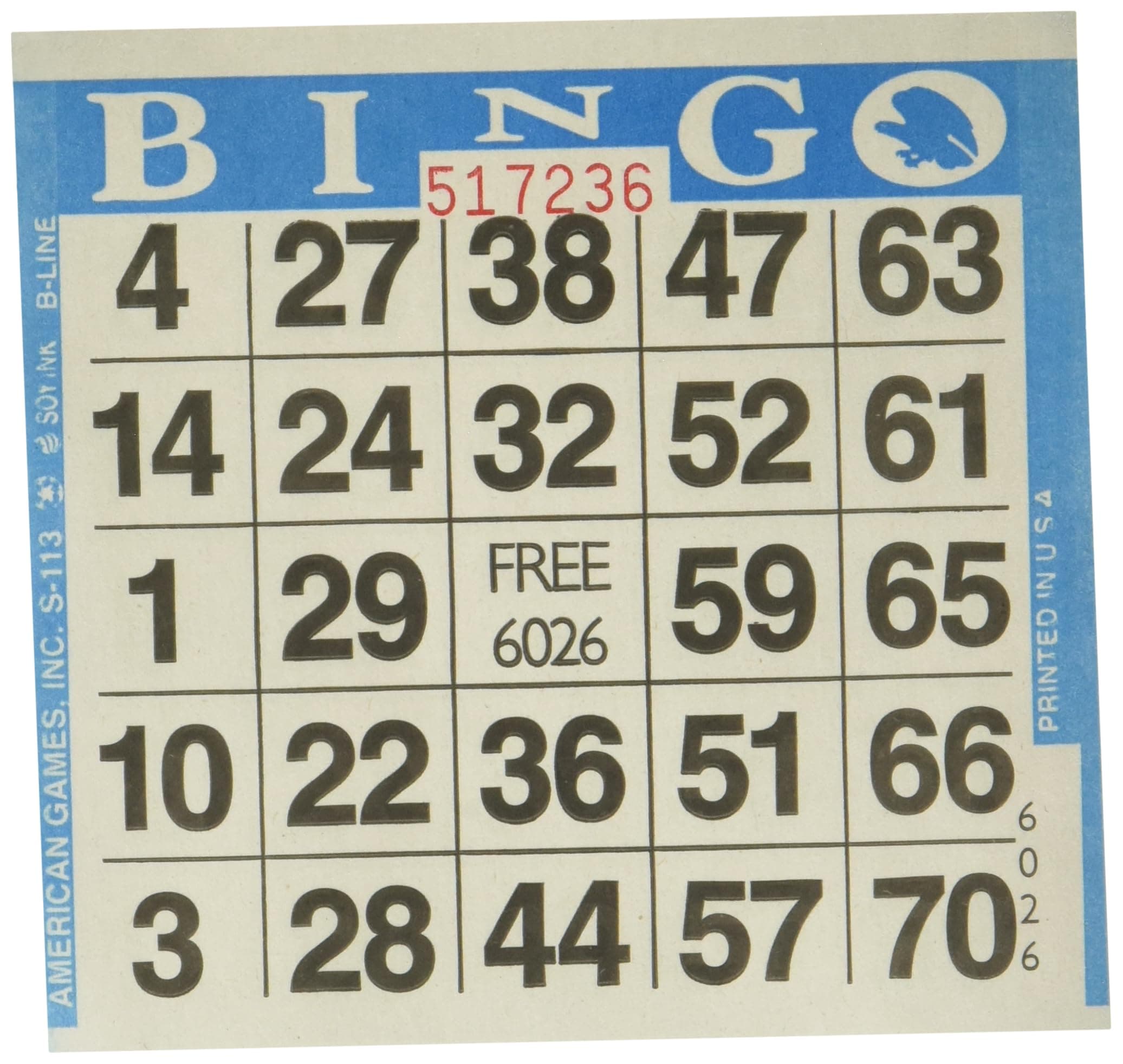 1on Blue Bingo Paper (500 Sheets)