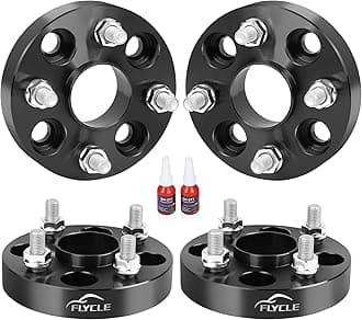 FLYCLE 1 inch 4x100mm Hubcentric Wheel Spacers for 4 Lug 1980-2005 Civic, 2001-2005 Mini Cooper, 4x100 Forged Wheel Spacer with 12x1.5 Studs 56.1mm Bore for CRX Insight Integra