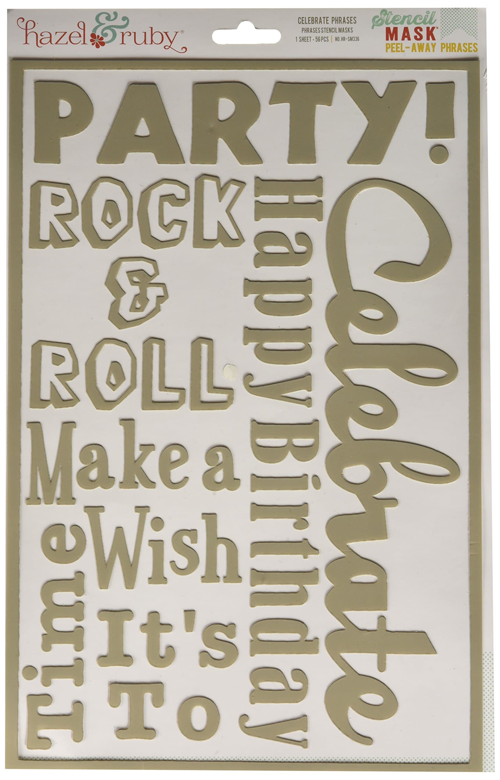 Hazel & Ruby and 8 x 12-inch Celebrate Words Stencil Mask