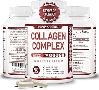 Women's and Men's Premium Multi Collagen Peptides Capsules (Types I, II, III, V, X) - Anti-Aging, Healthy Skin & Hair, Strong Joints, Bones & Nails