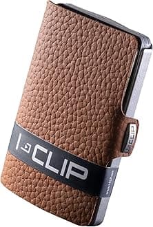 I-Clip Men's Calf Leather Credit Card Holder 13404