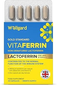Vitaferrin – Triple Action Immune Supplement Colostrum Lactoferrin, Zinc & Vitamin C, Immunity Supplement, 30 Capsules