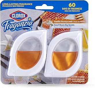 Fraganzia Small Rooms Air Freshener, Vanilla Honeycomb Scent - Peel & Place Air Freshener, No-Plug, Battery-Free for Closets, Laundry Room, Entry Way, Bathroom, Locker, 0.25 Fl Oz Each, 2 Count