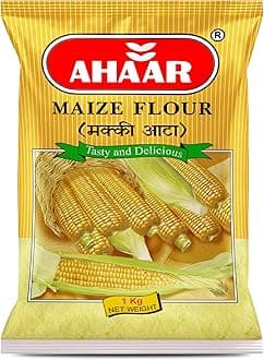 Ahaar Makki Atta 2Kg | Corn Flour | Maize Flour (1Kg X 2 Pack)