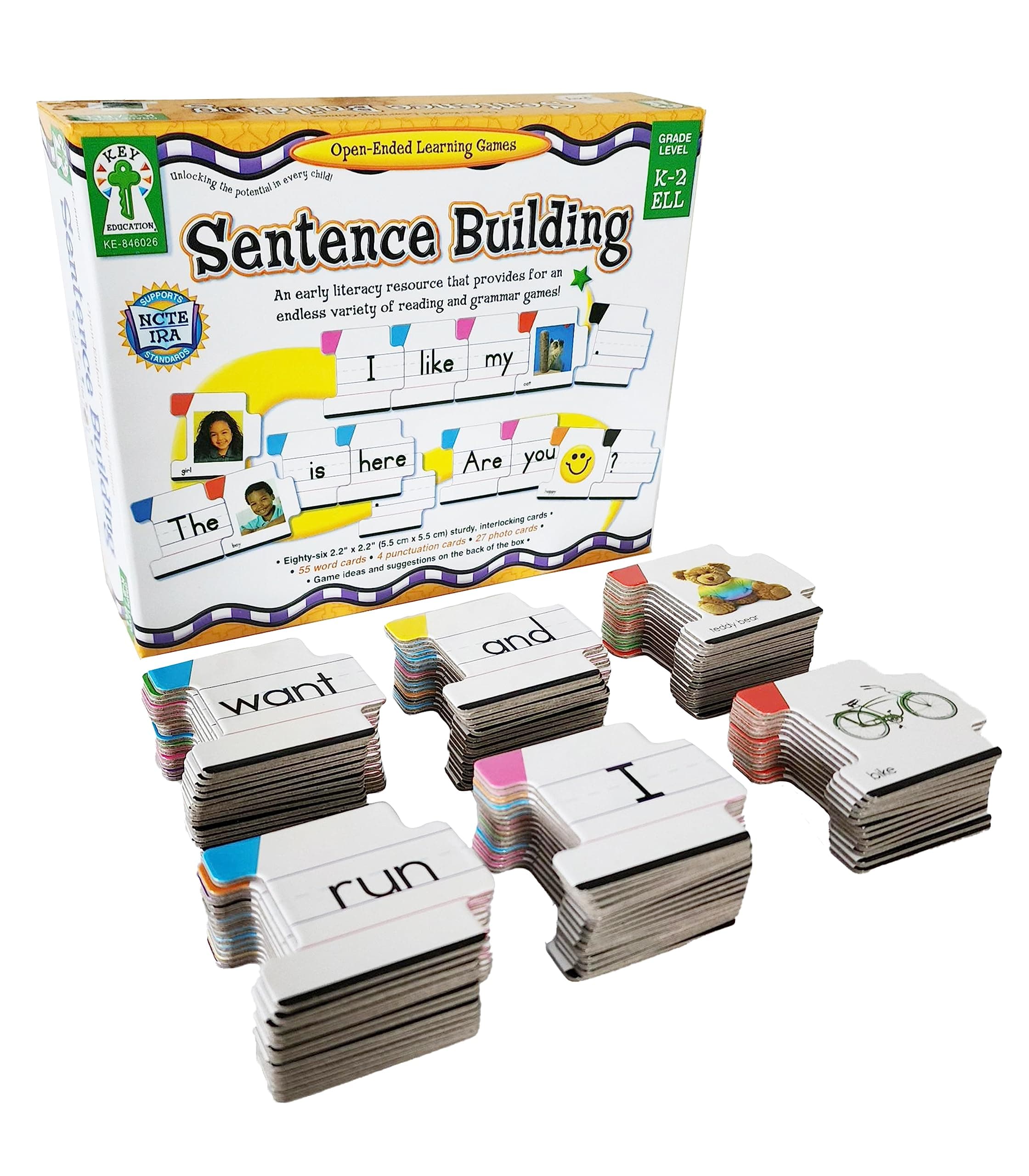 Sentence Building Game, Phonics Puzzles for Kids Ages 6-8, Learn to Read Parts of Speech, Sight Words, and More, Speech Therapy Materials for Kindergarten, 1st Grade, and Up