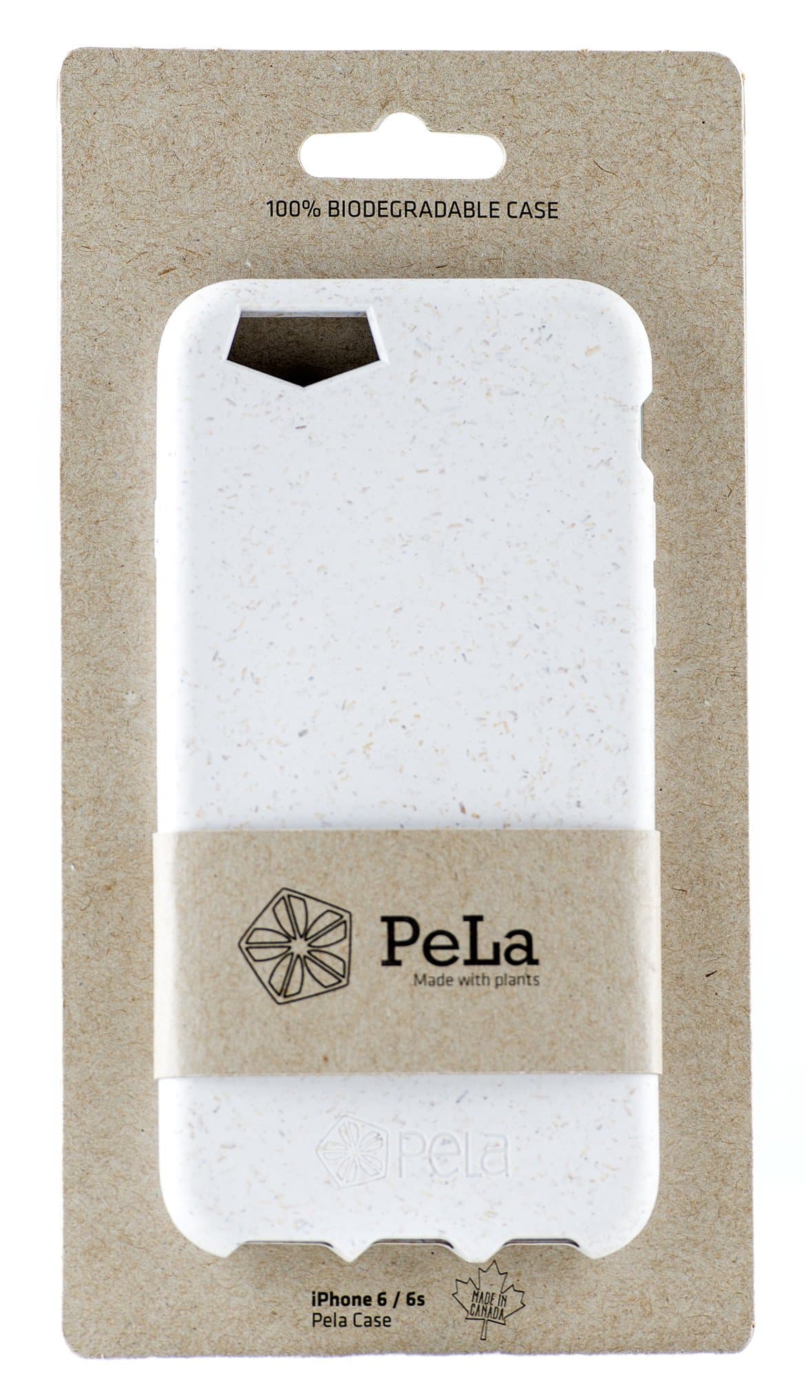 Pela ECO SERIES - Compostable, Zero-Waste, Drop Absorption & Scratch Protective iPhone case for iPhone 6, 6s, 7, 8 - White
