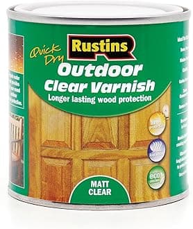 RUSTINS Outdoor Clear Varnish, Matt, 250 ml