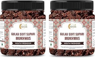 Soft Gulab Supari Mouth Freshener Sweet Rose Supari (Jar Pack) (600 Grams (Pack of 2 of 300 Grams))