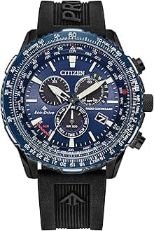 Citizen Eco-Drive Pilot Chronograph Watch with Atomic Timekeeping, 12/24HR, Power Reserve, Luminous Hands/Markers, Sapphire Crystal