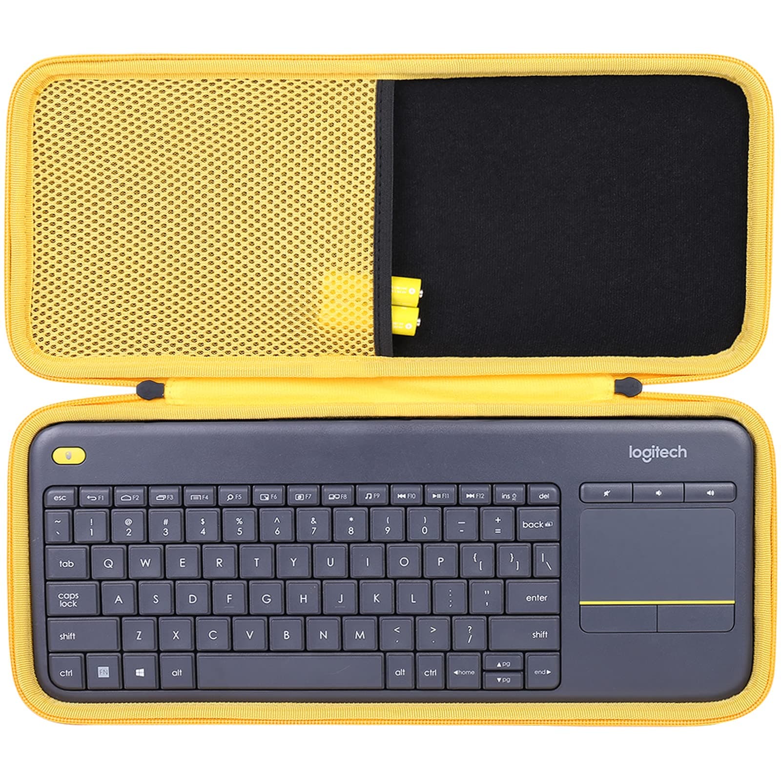co2CREA Hard Storage Case for Logitech K400 Plus Wireless Touch TV Keyboard (Case Only,Excluding Keyboard)