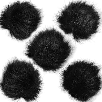 Microphone Lapel Dead Cat Windscreen, Lapel Mic Windscreen Muff, Furry Windscreen Dead Cat Outdoor Comaptible with Lavalier Microphones 5Pack