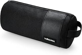 YOKUMA Pencil Case Bag Pouch for Adults Big Capacity Aesthetic Pen Case Office Supplies for College Stationery Organizer (Black)