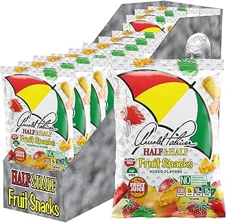 Arnold Palmer Half and Half Fruit Snacks, Gluten Free Mixed Fruit Gummy Chews, 5 Ounce Individual Single Serve Bags (Pack of 12), 60 Ounce
