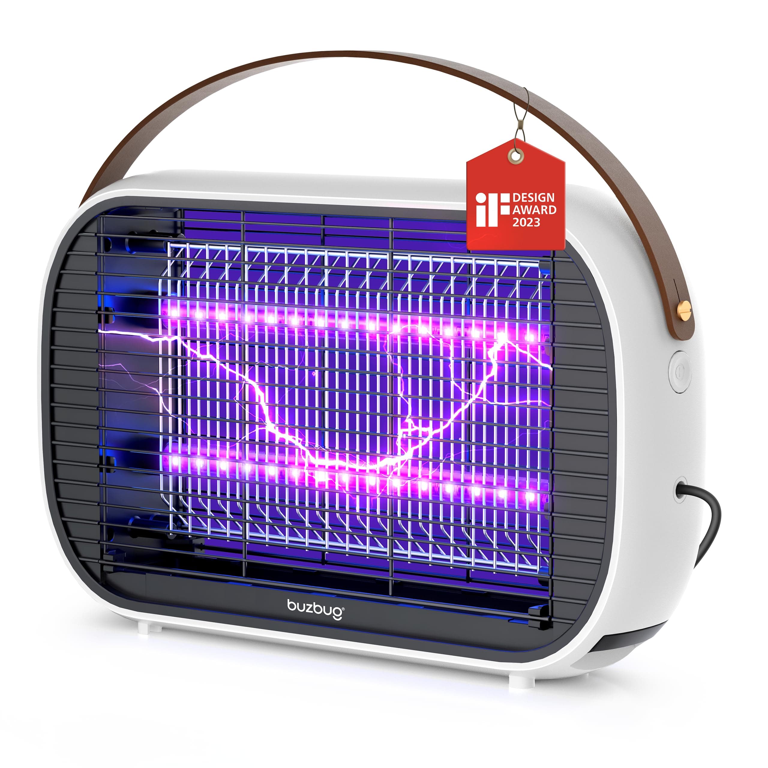 Buzbug LED Bug Zapper Indoor, 50000 H Long-Lasting LED, Energy Saving & Dual Band Attraction, High-Voltage Electric Mosquito Zapper, Fly Trap Mosquito Trap, Fly Killer -MA015B