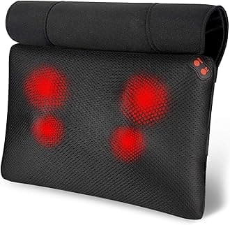 Back Massager with Heat, Shiatsu Back and Neck Massager, Deeper Tissue Kneading Massage Pillow for Shoulder, Leg, Foot, Body Relieve Muscle Pain - Relax Gift for Her/Him/Friend/Dad/Mom