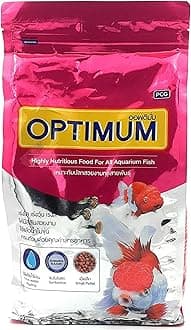 Foodie Puppies Optimum Fish Food - 1Kg (Small Pellet) | Highly Digestible & Added with Fish Meal, Corn Protein Meal & Fish Oil | Highly Nutritious Fish Food for All Aquarium Fish with Free Key Ring