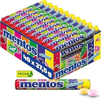 MentosRainbow Display mit 40 Rollen, 1er Pack (1 x 1.5 kg)
