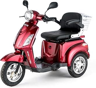 VELECO 3 Wheeled Electric Mobility Scooter 900W 8 mph/16 mph ZT15 RED