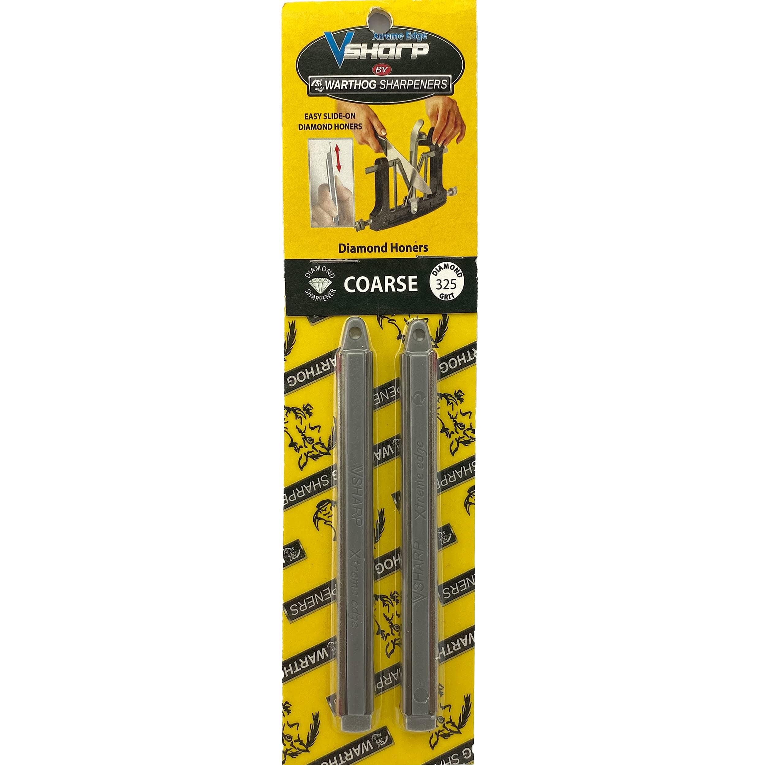 Warthog V-Sharp Replacement Hones for XTREME EDGE Knife Sharpener, COARSE 325 Grit - WILL ONLY FIT XTREME EDGE MODEL