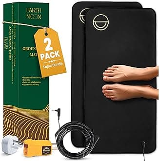 Grounding Pads for Feet (2-Pack, 13x29in) – Grounding Mats for Full Body Relaxation, Better Sleep & Everyday Grounded Wellness