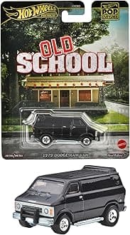 Pop Culture 1979 Dodge Ram Van - Old School Van Ride-On Toy Mini Car, Ages 3 and Up, Black HVJ38