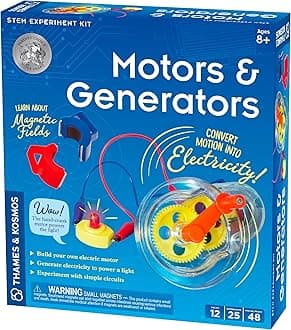 Motors & Generators, Kids Science Kit, Learning Resources About Electric Motors and Electricity, STEM Toys for Science Experiments, Age 8+
