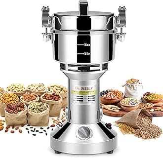 700g Grain Mill Grinder，Stainless Steel Grain Mill for Flour Nut Pill Wheat Corn Herbs Spices & Seasonings Dry Grinder Electric Machine Grinder for Kitchen