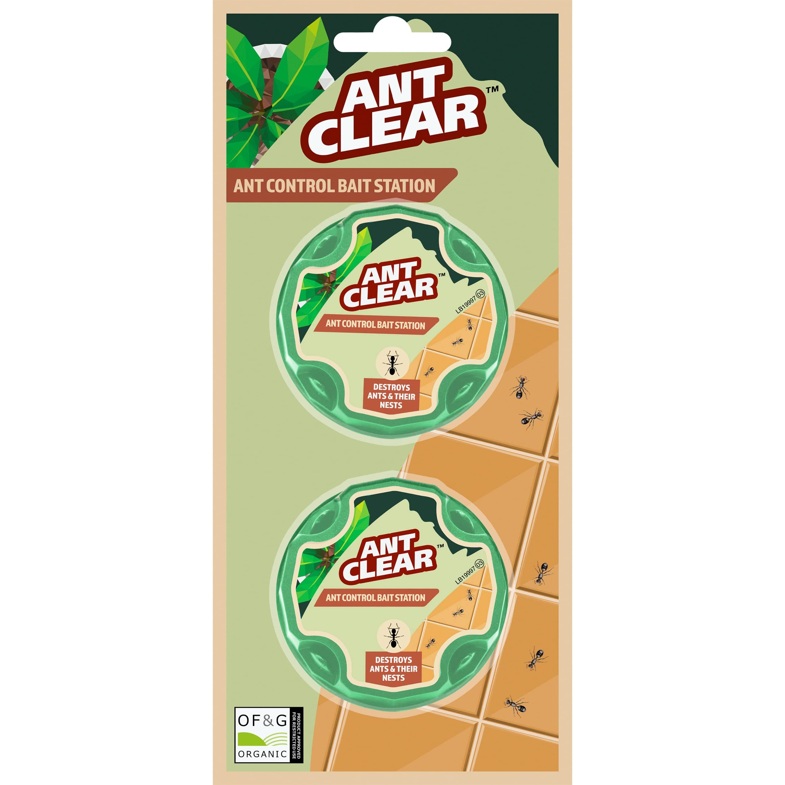 CLEAR Ant Bait Station, 2-Pack, Box