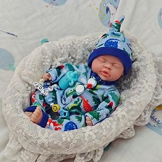 7 Inch Reborn Baby Doll ，Silicone Doll Boy Jaden Mini Realistic Newborn Baby Dolls Silicone Full Body Stress Relief