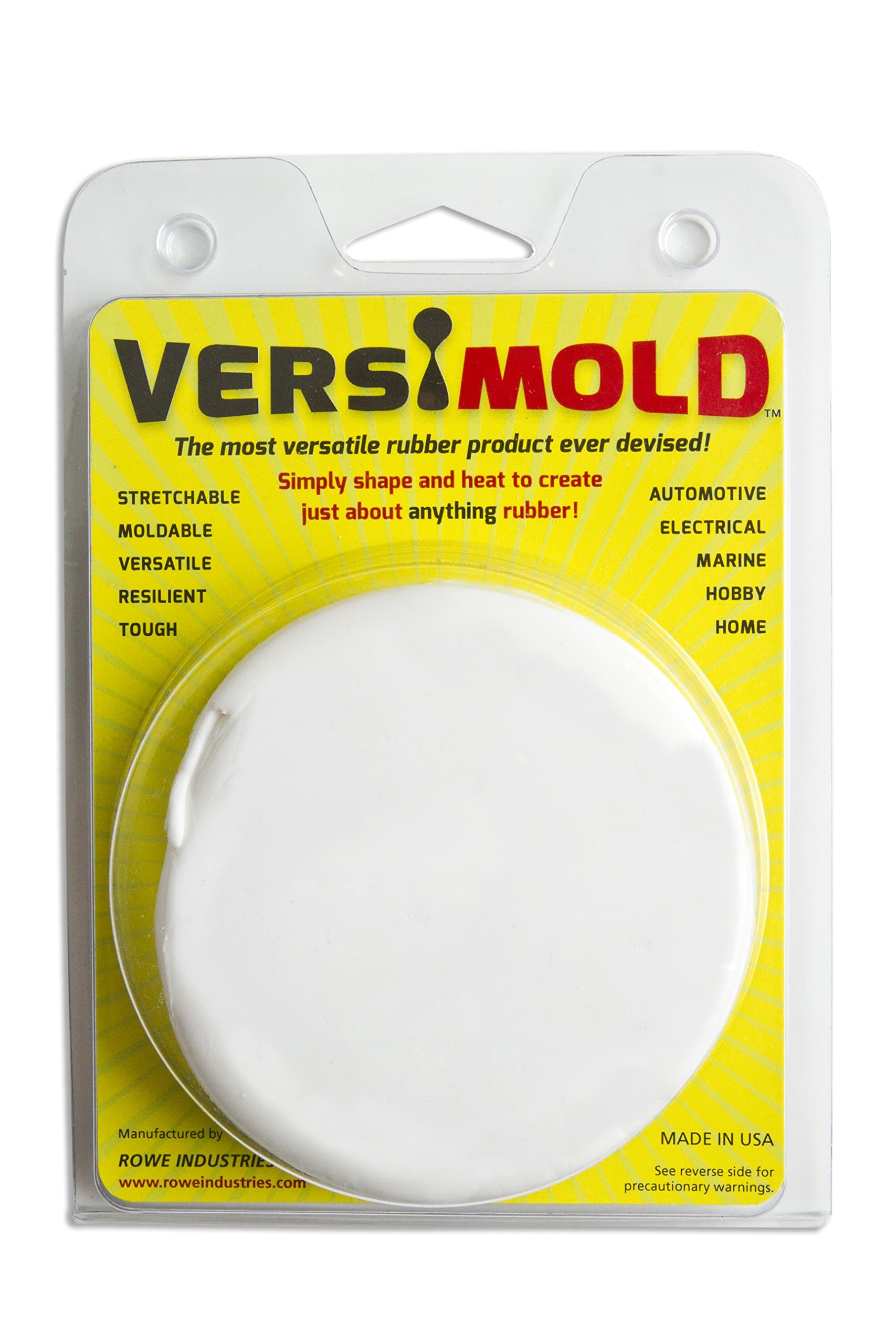 Versimold VM0013W White Versatile and Moldable Silicone Rubber Compound for DIY make-it or fix-it projects and more
