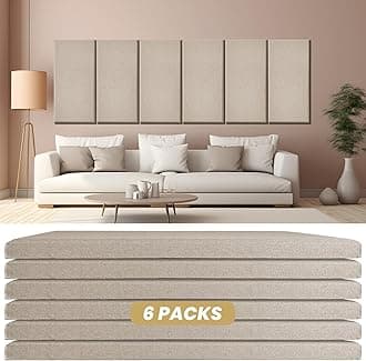 6 PCS Acoustic Panels, 2“ Thick Large Soundproof Wall Panels, Professional Fiberglass Sound Absorbing Panels, 23.6x11.8 Inches Sound Proof Foam Panels for Walls, Studio Home Offices