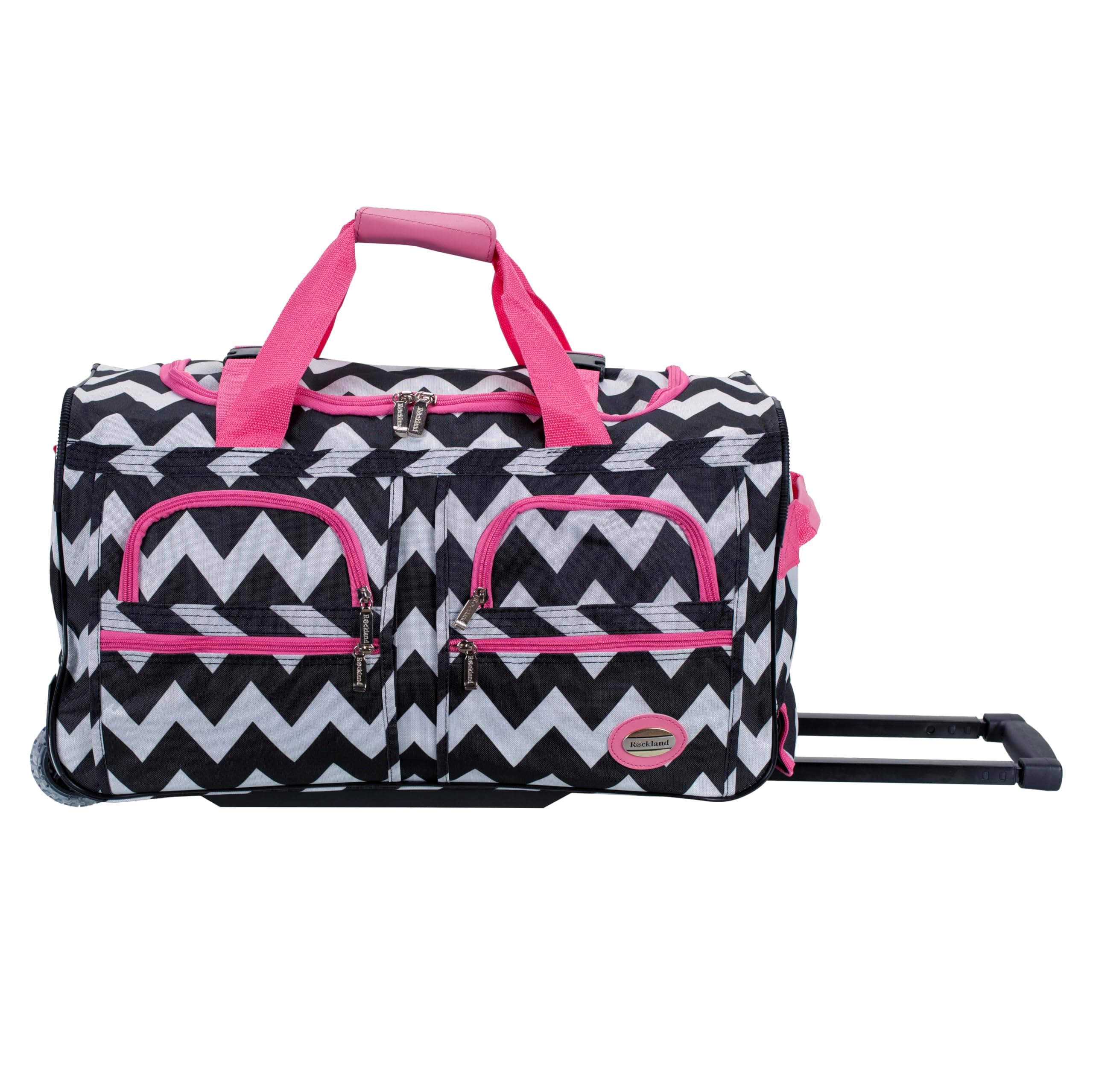 Rockland Rolling Duffel Bag, Black, 22"