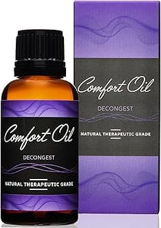Comfort Oil: Decongest – Natural Essential Oils Blended for Clear Breathing, Relief for Congestion & Respiratory Support - Steam, Inhale, Diffuser Use