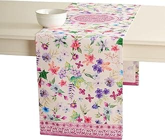 Maison d' Hermine Table Runner 100% Cotton Single Layer Table Runners 72 inches Long Decorative for Home Kitchen Dining Party Easter Decorations Spring Summer (Chardon)
