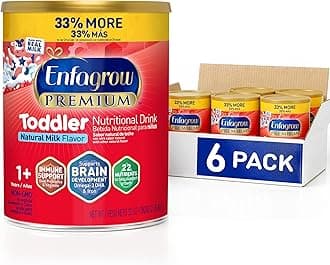 Premium Toddler Milk Nutritional Drink, Enfagrow Toddler Drink, Try Our Brain-Supporting Trio, 32oz Can, 6 Pack