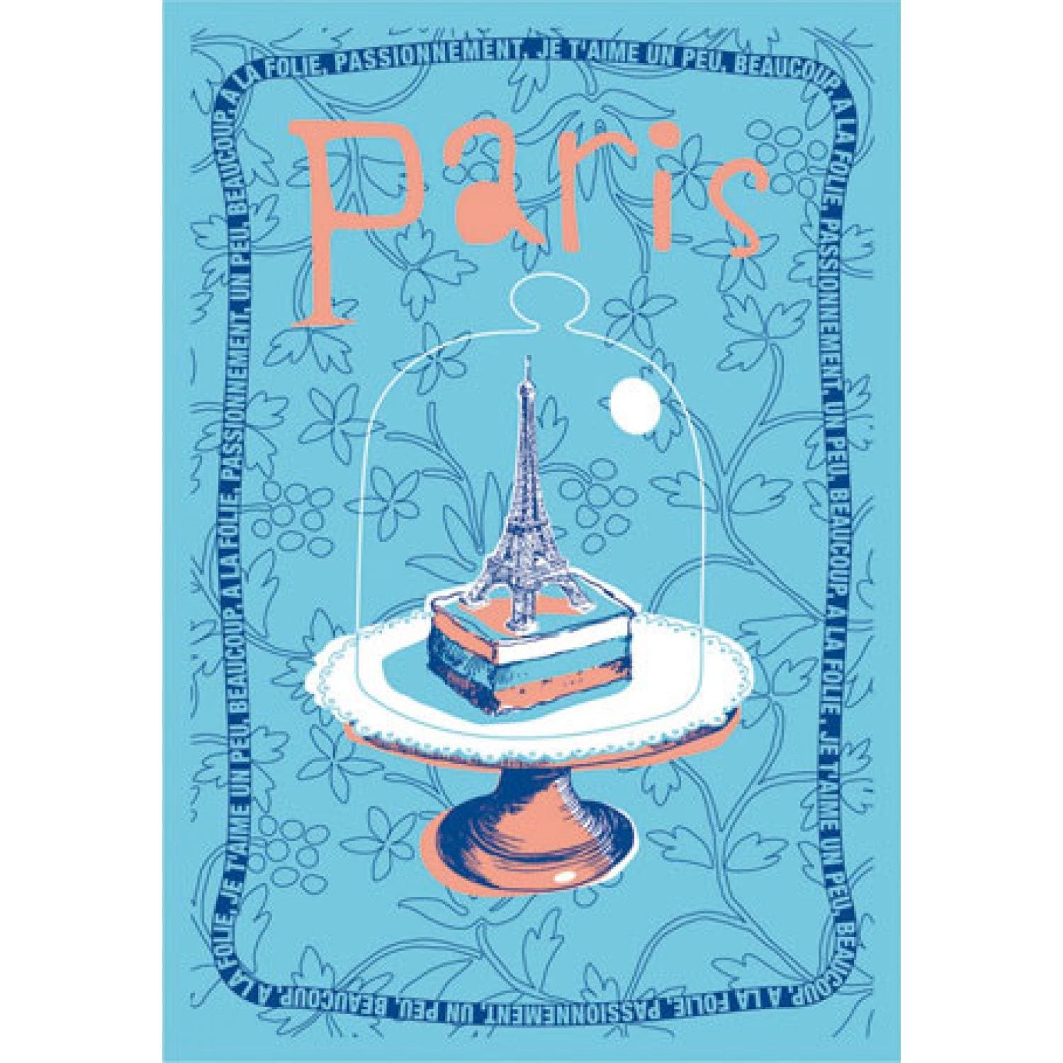 Eiffel Tower in Cake Dome Tea Towel
