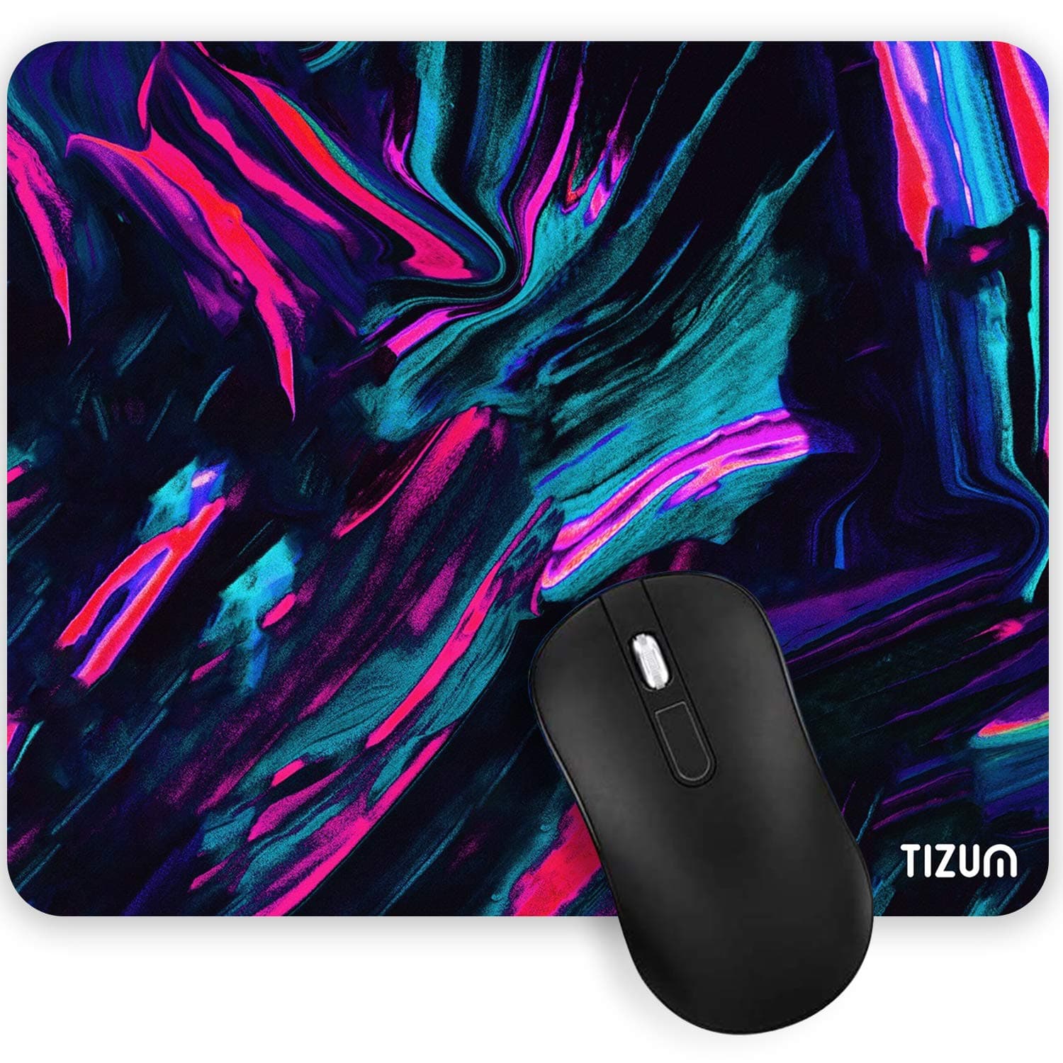 Mouse Pad Computer Mouse Mat with Anti-Slip Rubber Base & Smooth Mouse Control with Spill-Resistant Surface for Laptop, Notebook, MacBook Pro, Gaming Computer (9.4*7.9 Inches), Beta (Multicolor)