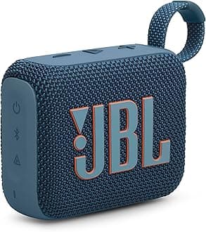 JBL GO 4 Ultra-Portable Bluetooth Speaker with Big JBL Pro Sound and Punchy Bass, PlaytimeBoost, Waterproof Design and 7-Hour Playtime, Blue