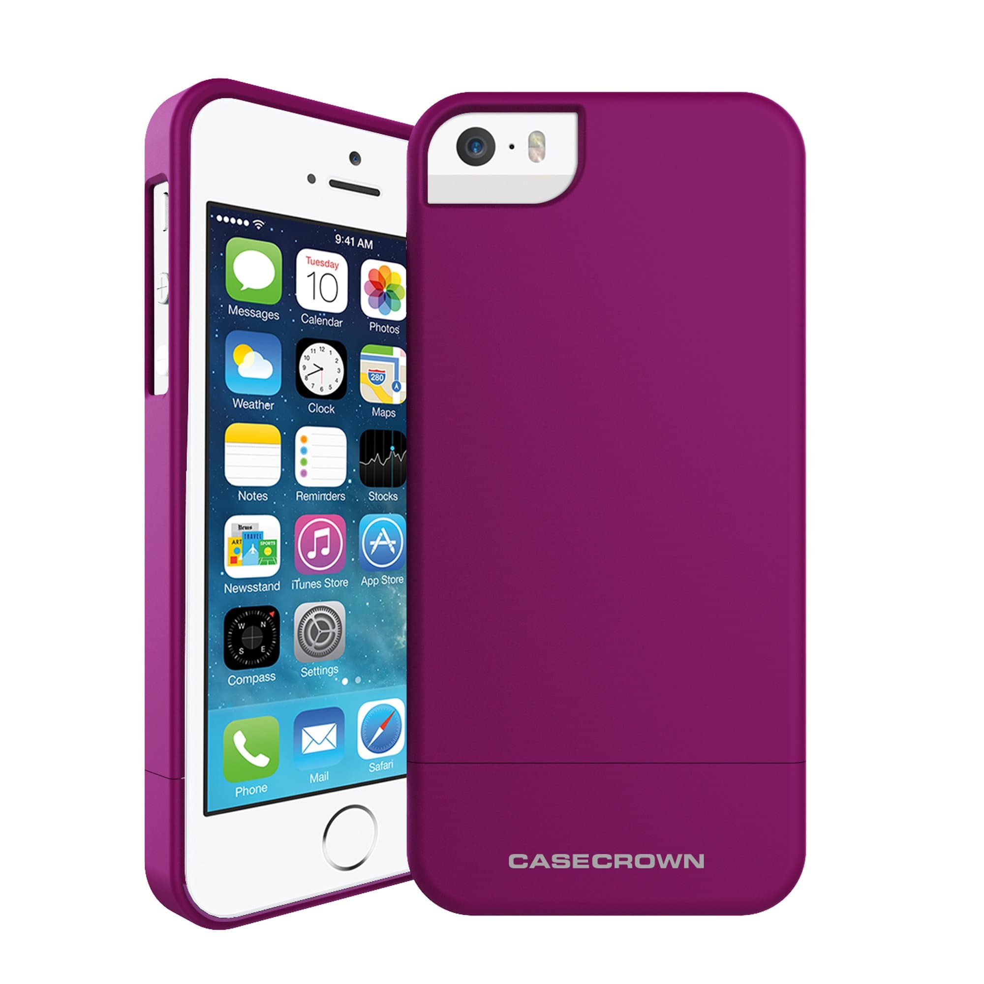 CaseCrown Lux Glider Case, Perfect Fit & Soft Interior, for iPhone 5 / 5S / SE (Purple Amethyst)