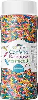 Wow Confetti™ Confeito Rainbow Vermicelli (Sprinkles), 125g