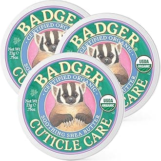 Cuticle Care, Soothing Shea Butter Cuticle Balm, Certified Organic, Nourish and Protect Cuticles and Nails, Fingernail Care, Protect Dry Splitting Cuticles, 0.75 oz (3 Pack)