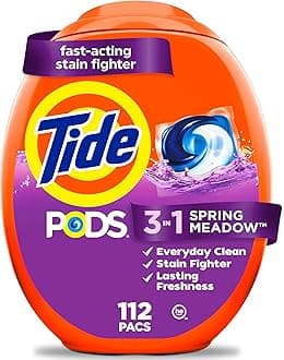 PODS Laundry Detergent Soap Pods, Spring Meadow Scent, 112 count
