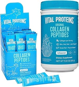 Vital Proteins Collagen Peptides Powder, 9.33 oz Unflavored + 20 Stick Pack
