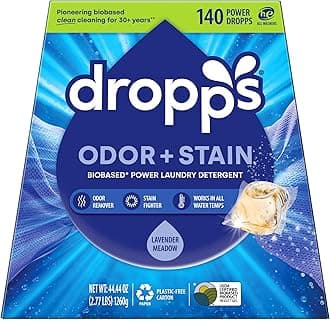 Odor & Stain Laundry Detergent Pods, Lavender Meadow (140 Count) - Powerful Laundry Pods | Complete Clean Laundry Soap | Fights Odors & Stains | Clean Ingredients | Plastic Free Packaging