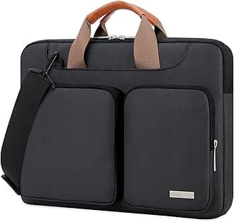 Lacdo 360° Protective Laptop Shoulder Bag for 13 inch MacBook Air M5 A3449 (2026), M4 A3240 2025, M3 A3113, M2 A2681, M1 A2337 A2179 A1932, 13 inch MacBook Neo A18 Pro A3404 (2026) Computer Bag, Black